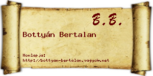 Bottyán Bertalan névjegykártya